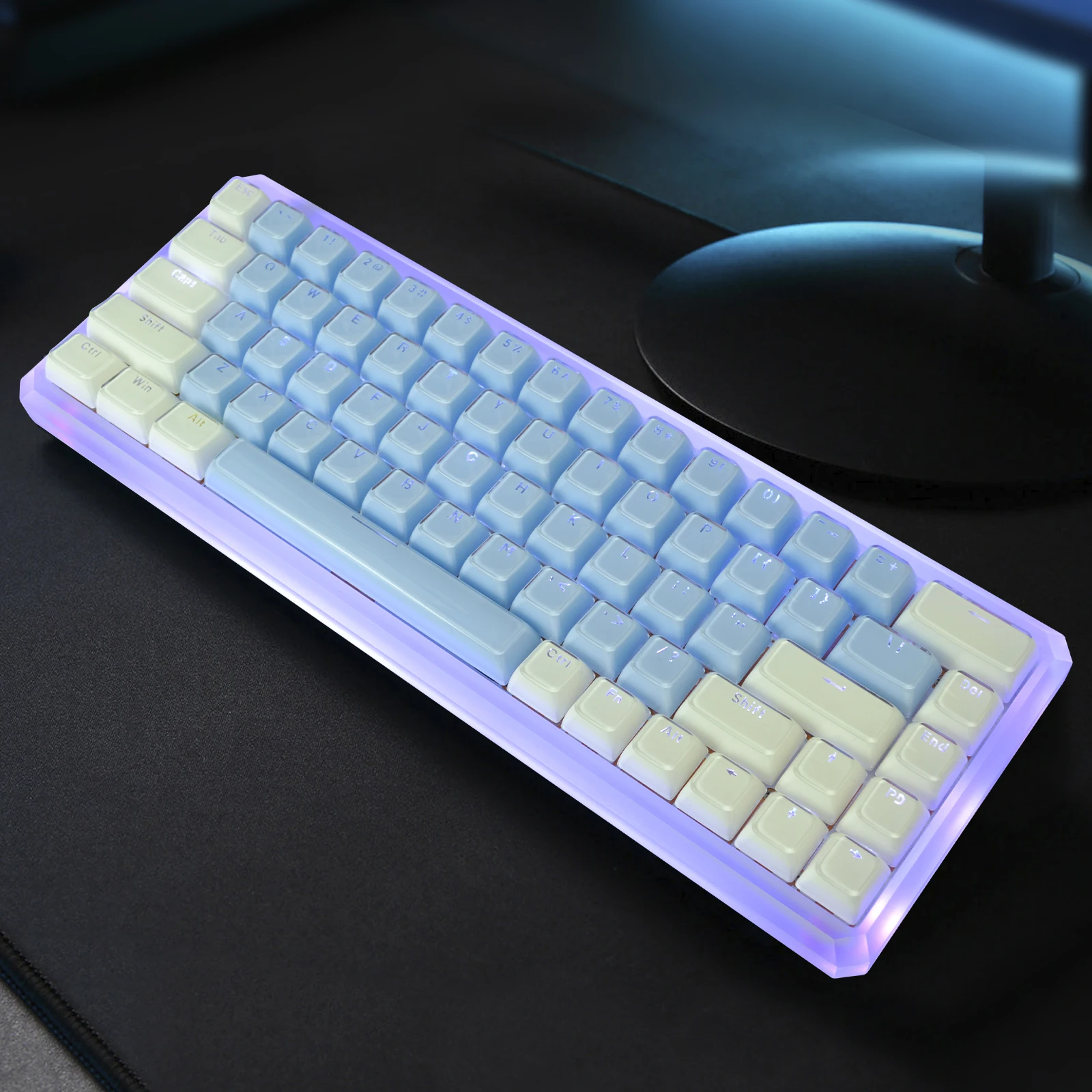 

136 cherry key caps jelly key cap translucent keycaps cherry mx jelly caps Ice Crystal Backlit Keycaps keyboard keycaps sky blue