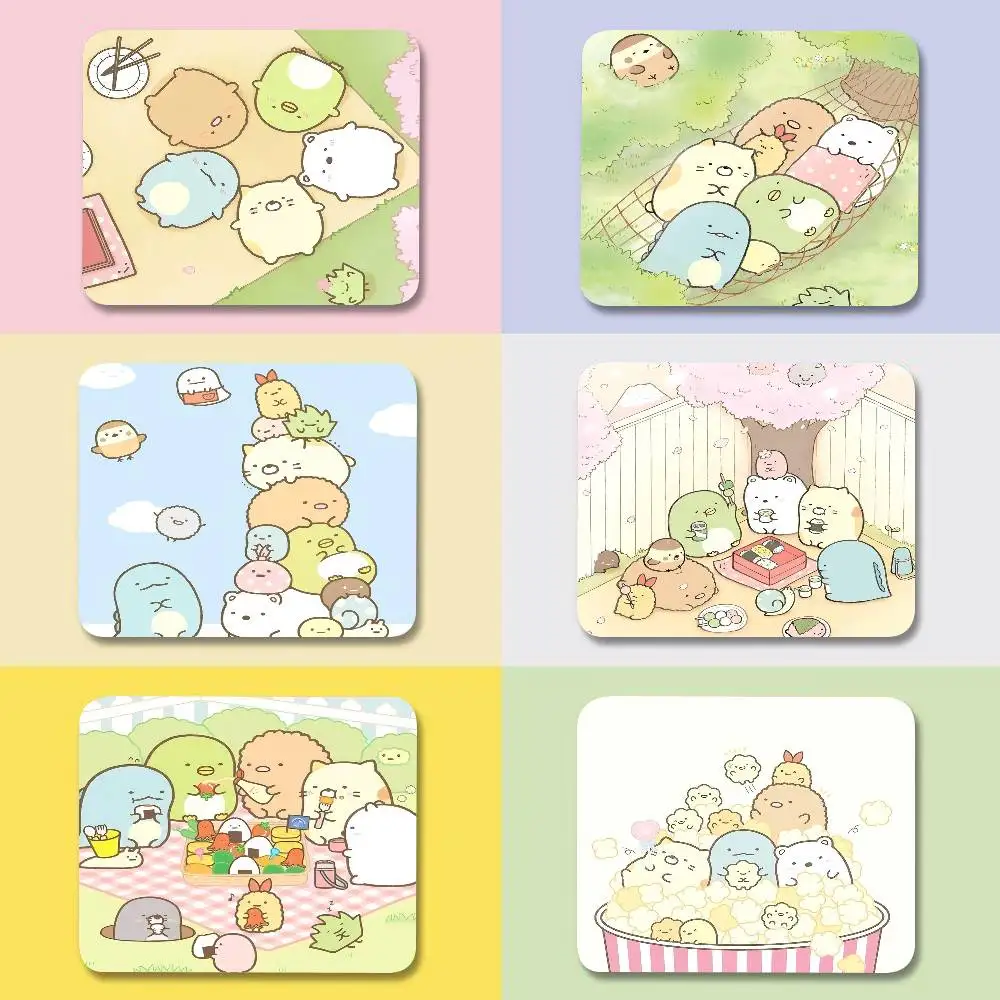 Cartoon Sumikko Gurashi Cool Mouse Pad Small Size Creative Table Mat Coaster Game Mouse Pad Desk Mouse Accessories Square