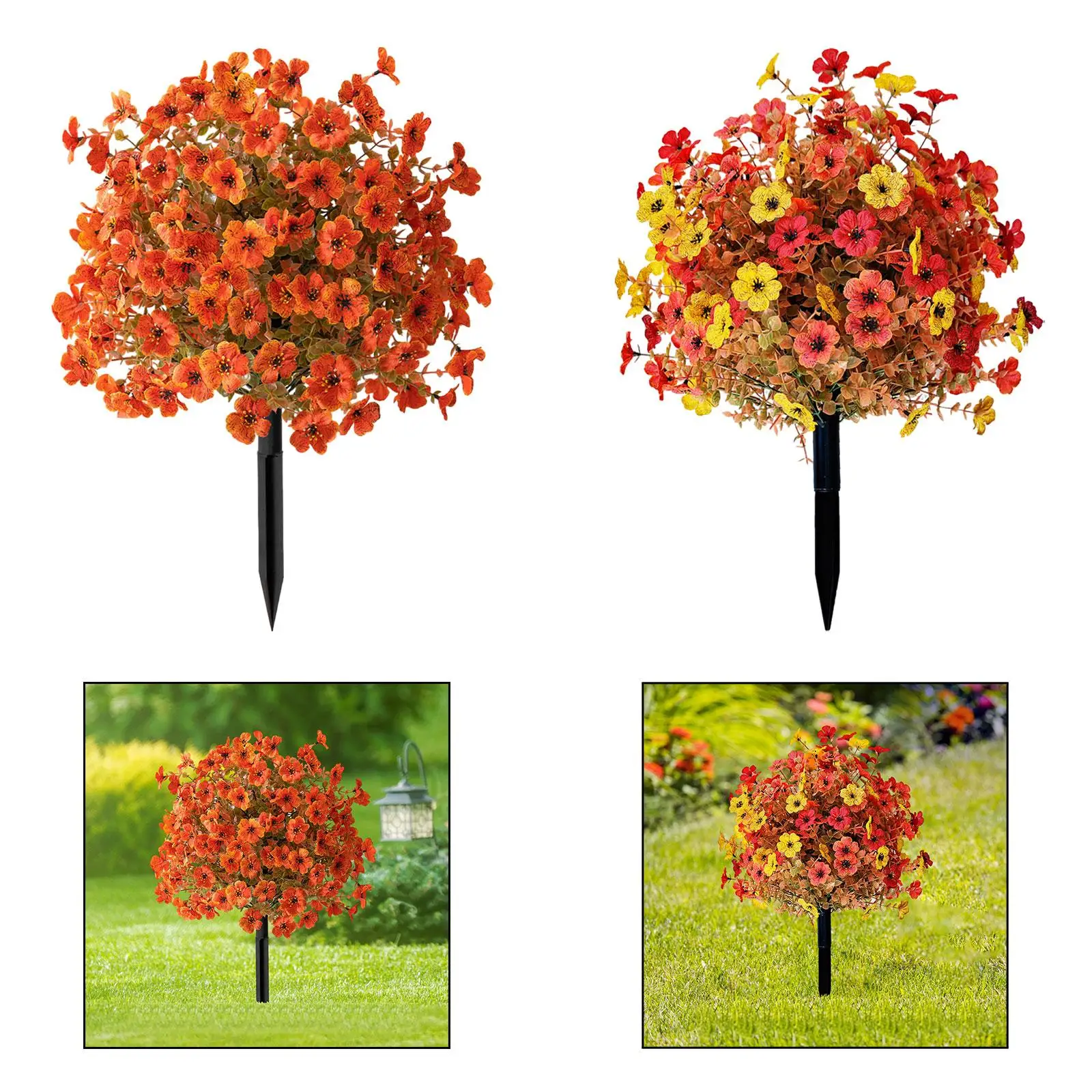 

Artificial Violet Flower Garden Stake Fall Season Artificial Plants for Lawn