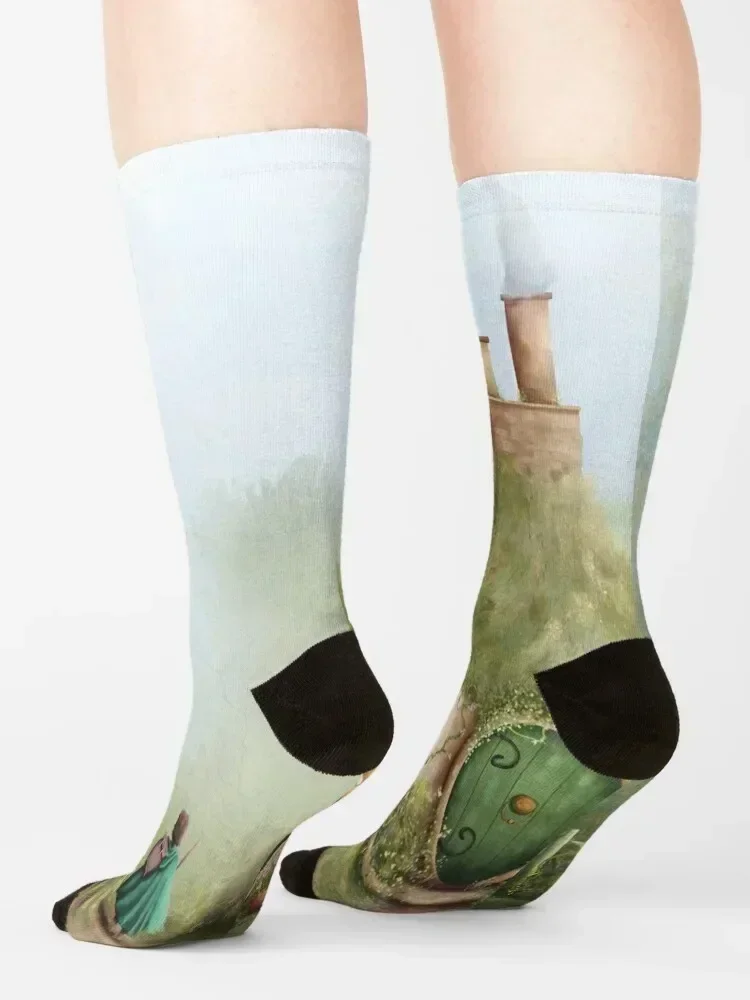 The Road Goes Ever On. Socks golf summer hip hop Climbing Socks For Man Women's