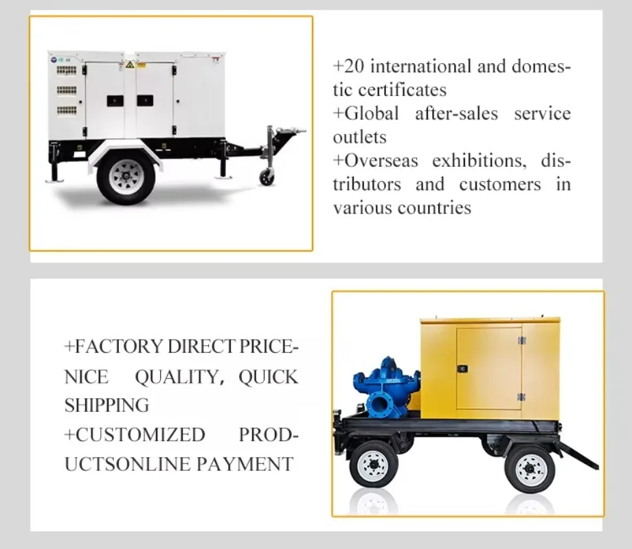 Household High‑Quality Water‑Cooled Generator Set 360kW 450kVA, Stirling Engine, Silent, Auto‑Start & Remote‑Start