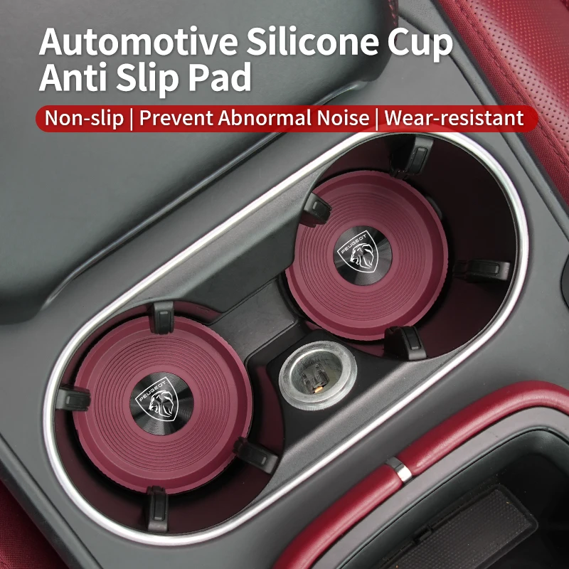 Car Silicone Cup Anti Slip Pad Anti-Dust And Non-Sticky Accessories For Peugeot 407 508 2008 5008 307 308 3008 206 207 208