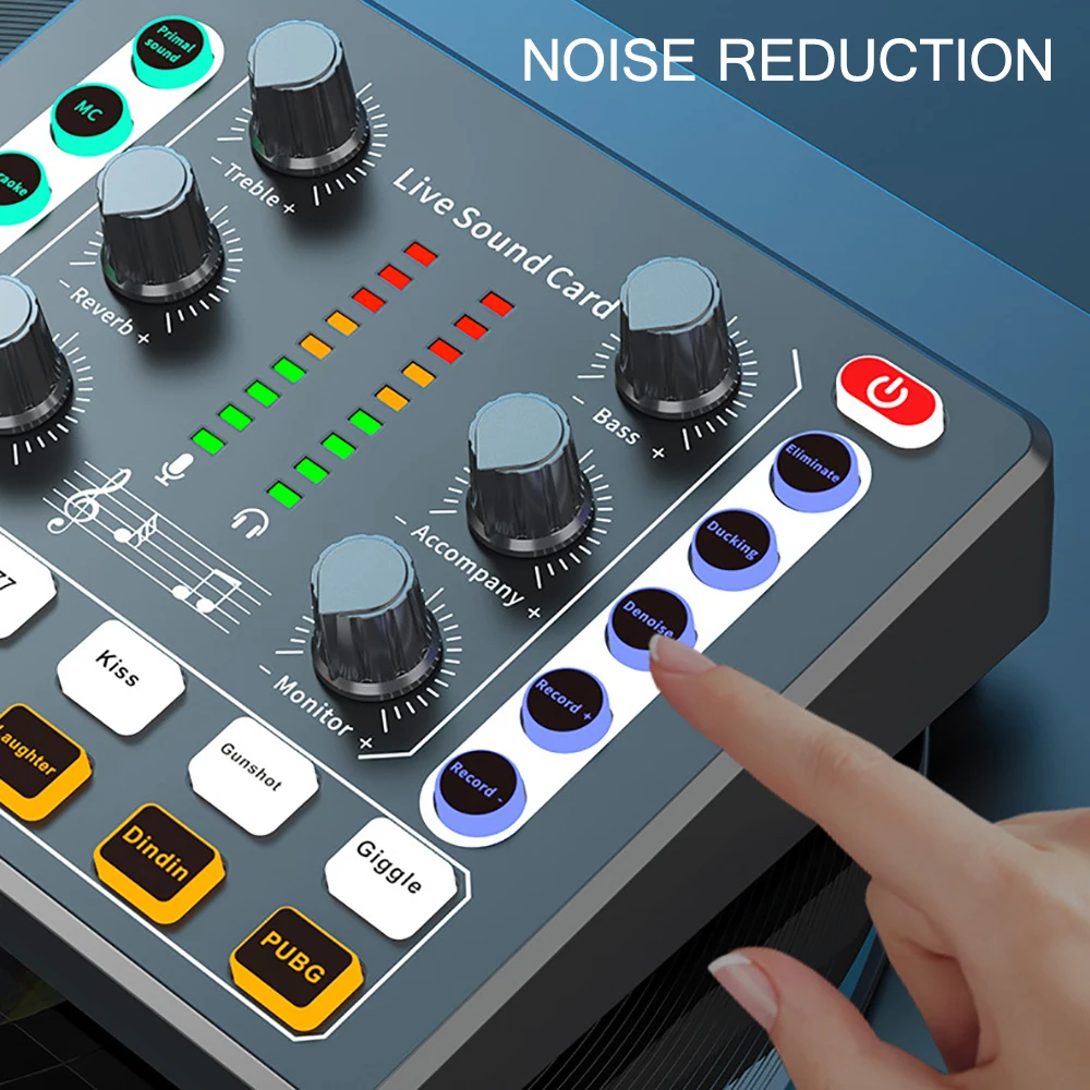 Sống Card Âm Thanh Phòng Thu Kỷ Lục Soundcard Chuyên Nghiệp Bluetooth Micro Phối Thay Đổi Giọng Nói Phát Trực Tiếp Trộn Âm Thanh Karaoke