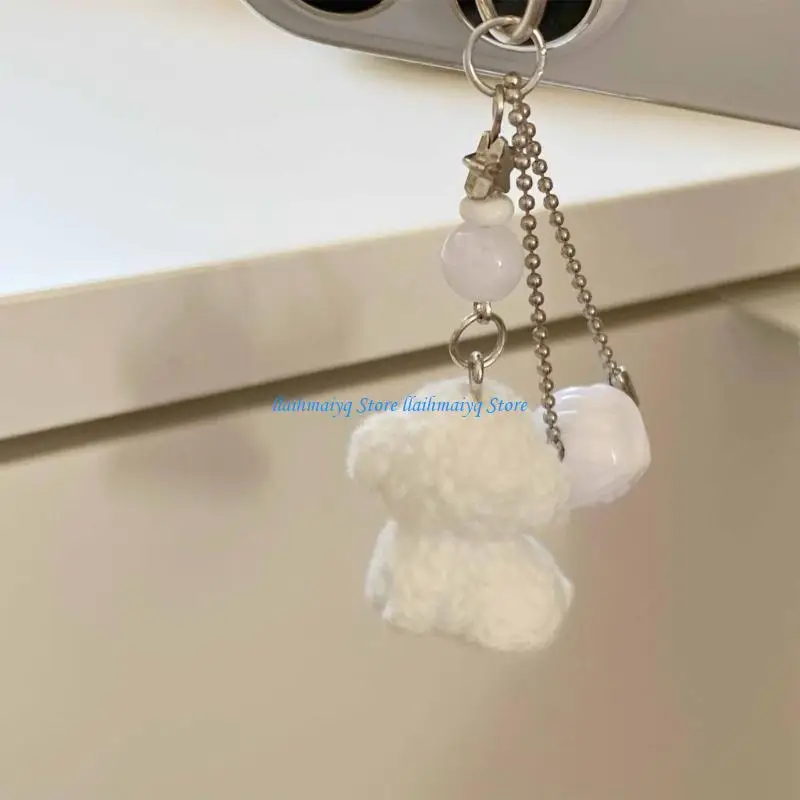 

573B Playful Dog Phone Lanyard Fashionable and Practical Bag Charm Phone Pendant
