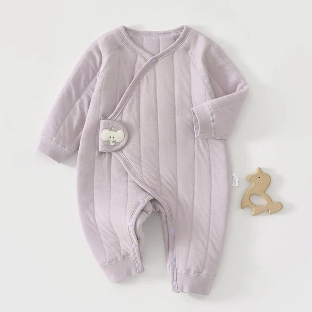 

First Christmas Baby Romper Long Sleeve Quilted Warm Autumn Winter Newborn Baby Clothes For Boys Girls 0 6 Months Jumpsuits