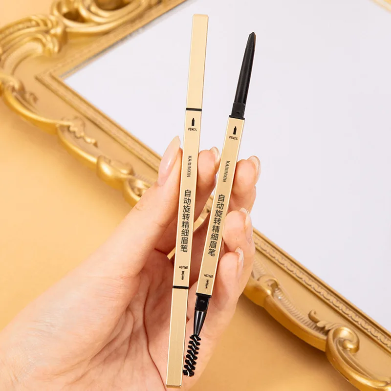 Natural Long Lasting Black Brown Eyebrow Pencil Waterproof Tip Fine Eyebrow Tattoo Pen Women Eye Korean Cosmetic Makeup Brush