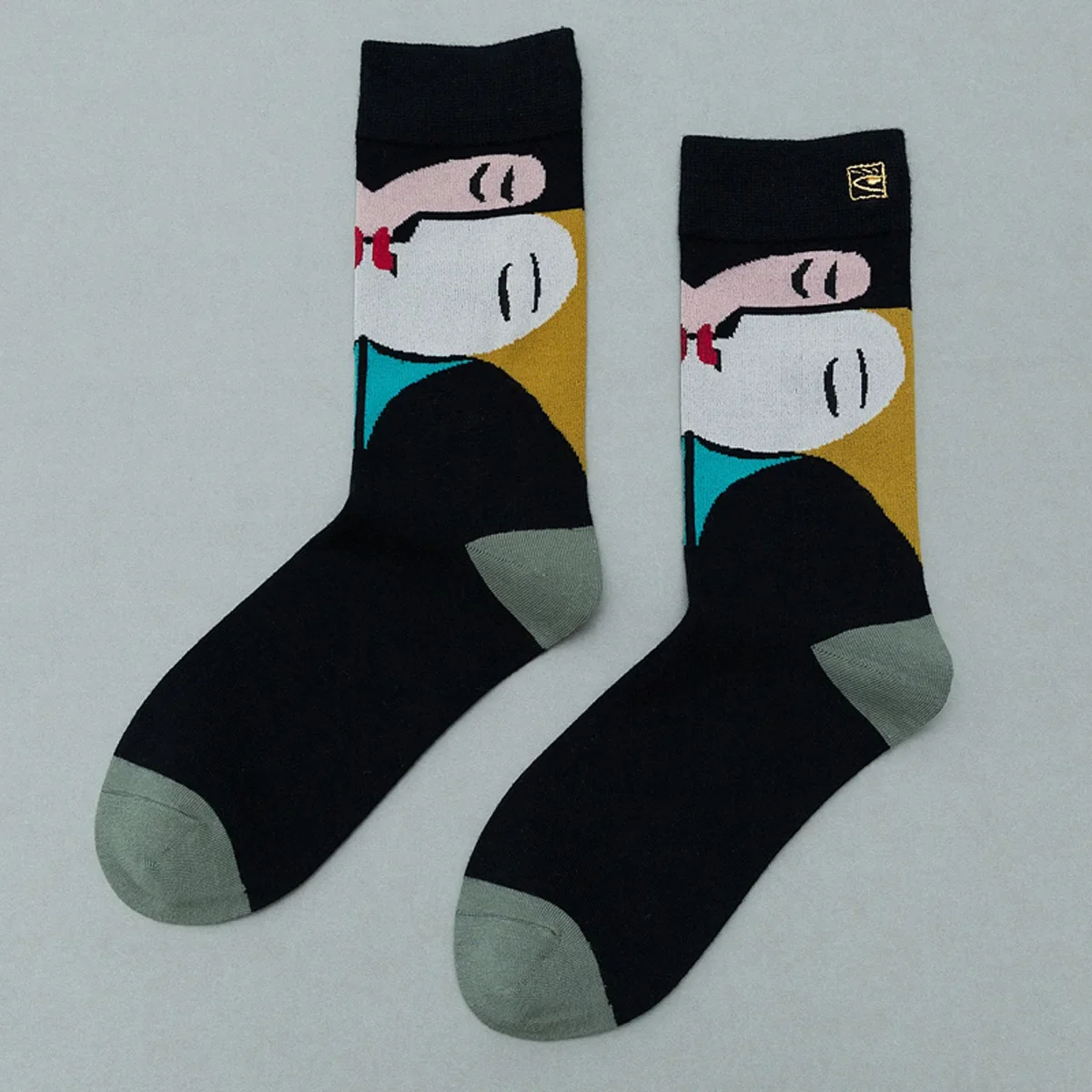 2021 Women\'s Tube Trendy Socks Street Japanese and Korean Version of Pure Cotton Art Creative Trend Socks