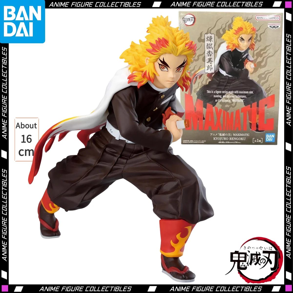 

В наличии оригинальная фигурка BANDAI MAXIMATIC Kyojuro Rengoku, аниме Demon Slayer, фигурки героев, статуя из ПВХ, коллекционная модель, детские игрушки