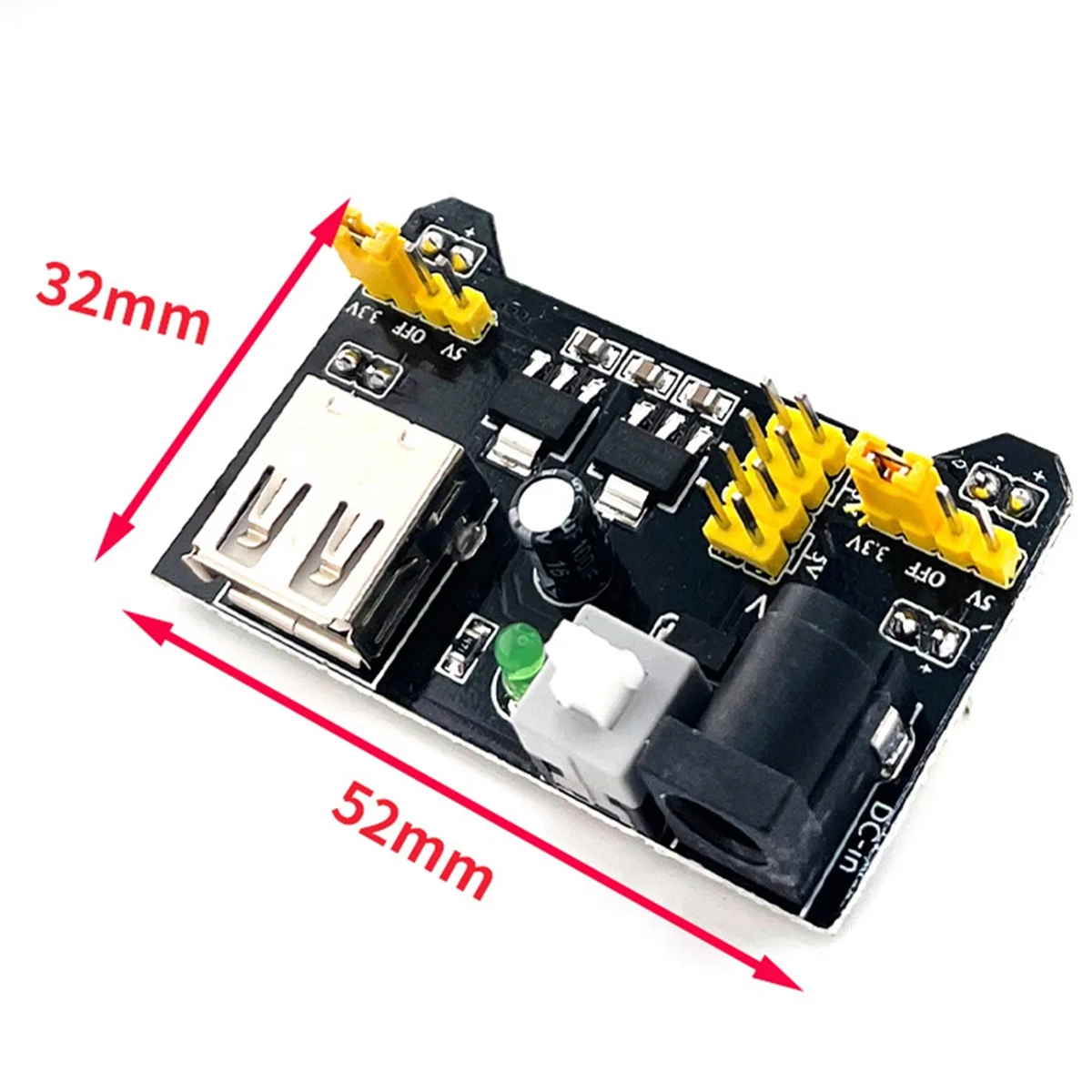 FZFZ 10PCS for MB102 Breadboard Power Supply Module 2-Way 3.3V 5V for MB102 Breadboard Module