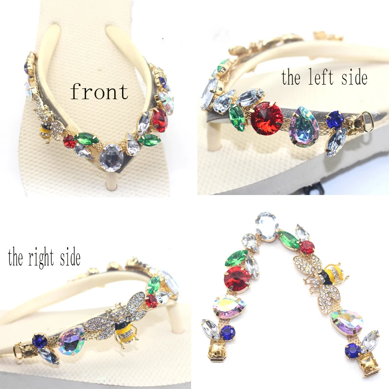 1PCS80 * 100 Fashion New Color Jewelry Accessories Metal Super Flash Large Diamond Women\'s Herringbone Slipper Chain Wholesale