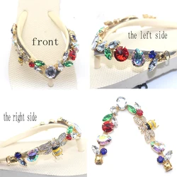 1PCS80 * 100 Fashion New Color Jewelry Accessories Metal Super Flash Large Diamond Women's Herringbone Slipper Chain Wholesale