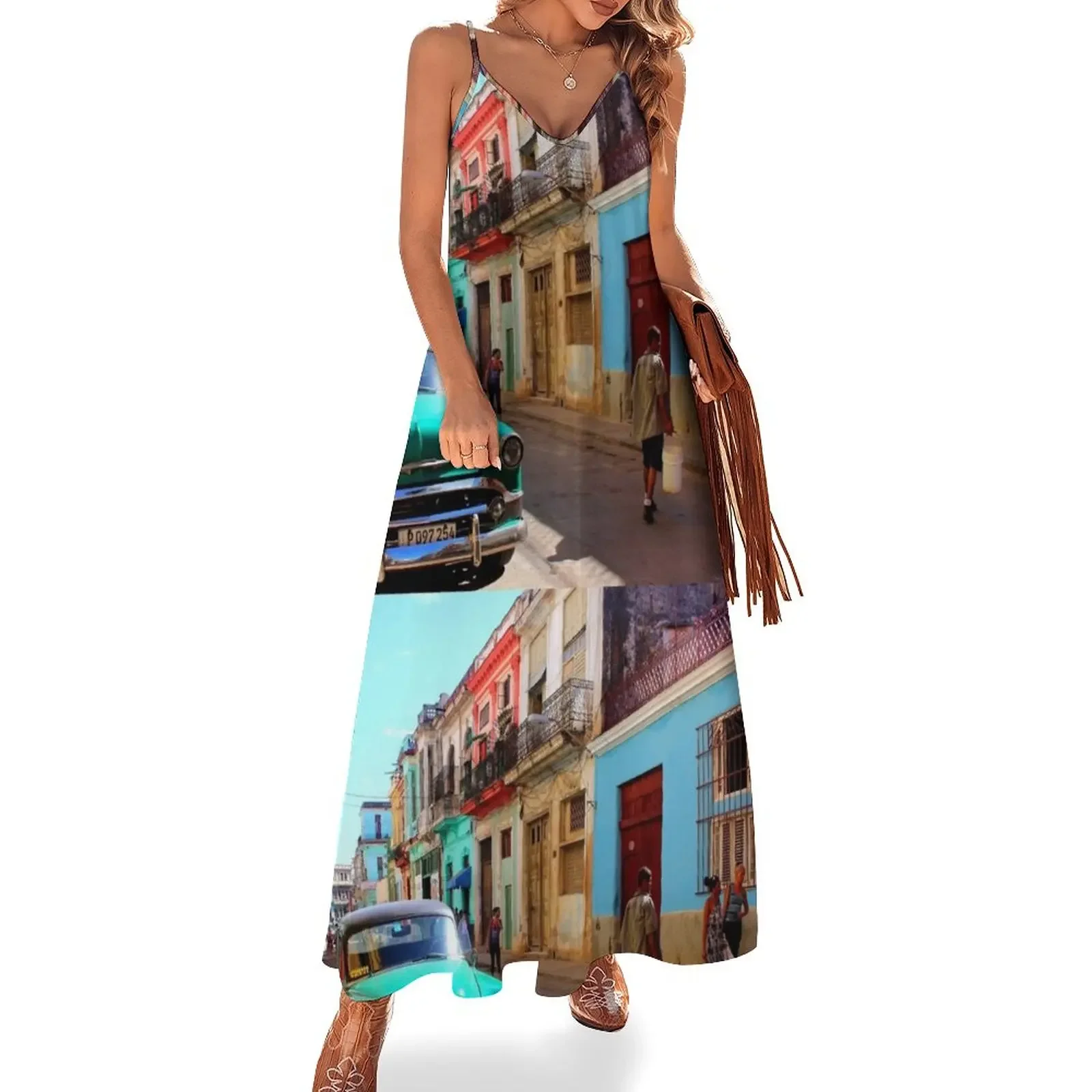 

Cuba Havana Sleeveless Dress summer women's dress 2025 ladies dresses for special occasions ceremony dresses