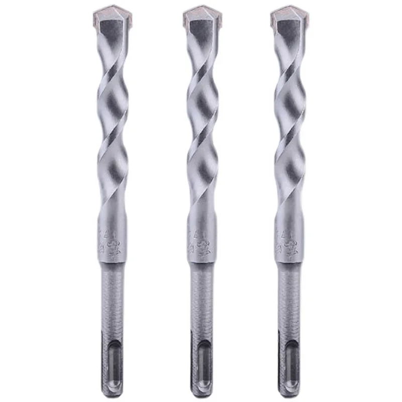 Wyj round Handle Two Pits Two Chisel Stone Concrete Impact Alloy Drill Bit Impact Drill Original Authentic