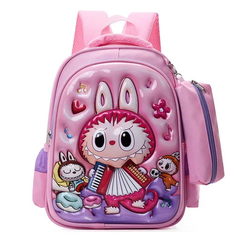 

2pcs LABUBU children Schoolbag for Primary School Students boy gir 3D Hard Shell Backpack Cartoon shoulder Bag Students