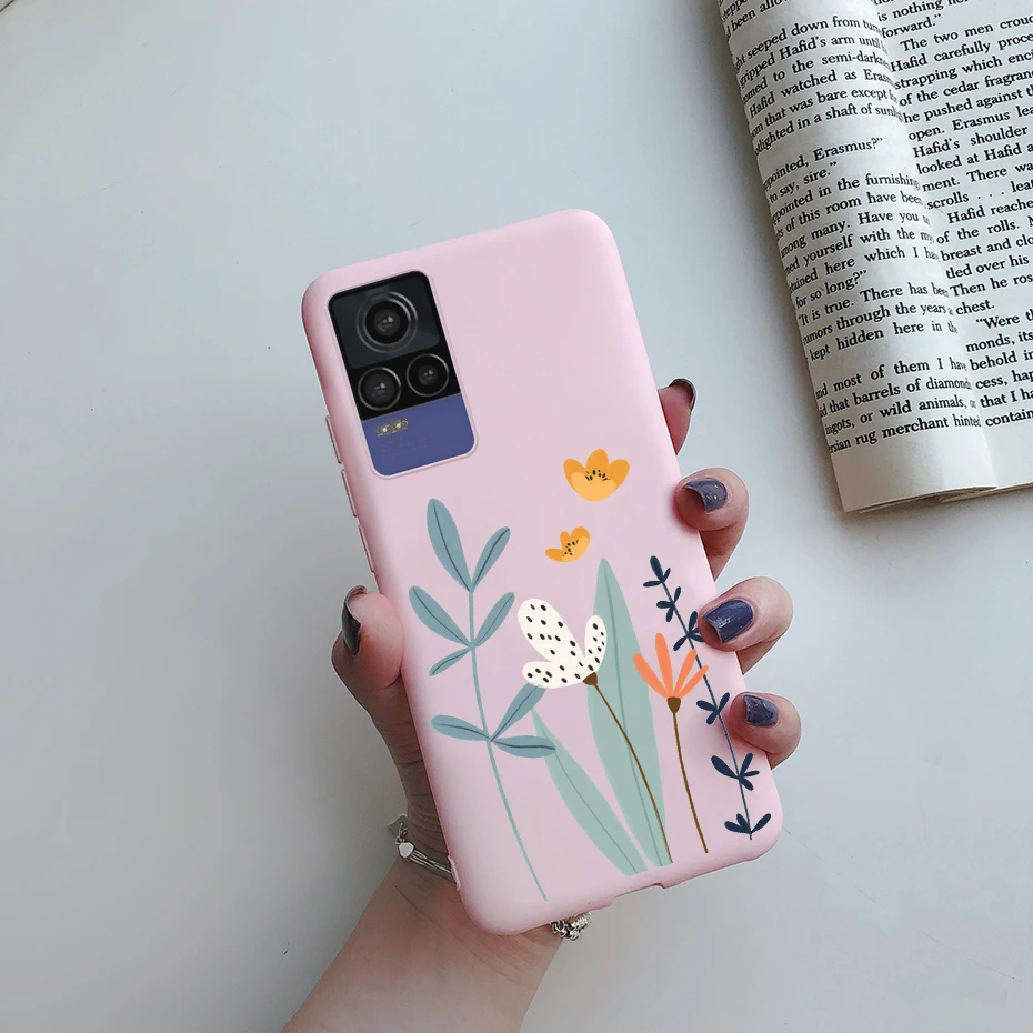 For Vivo V21e Case 2021 Fancy Flower Love Heart Soft TPU Phone Cases For Vivo V21 V 21 V 21e V2061 V2066 V2050 Back Cover Fundas