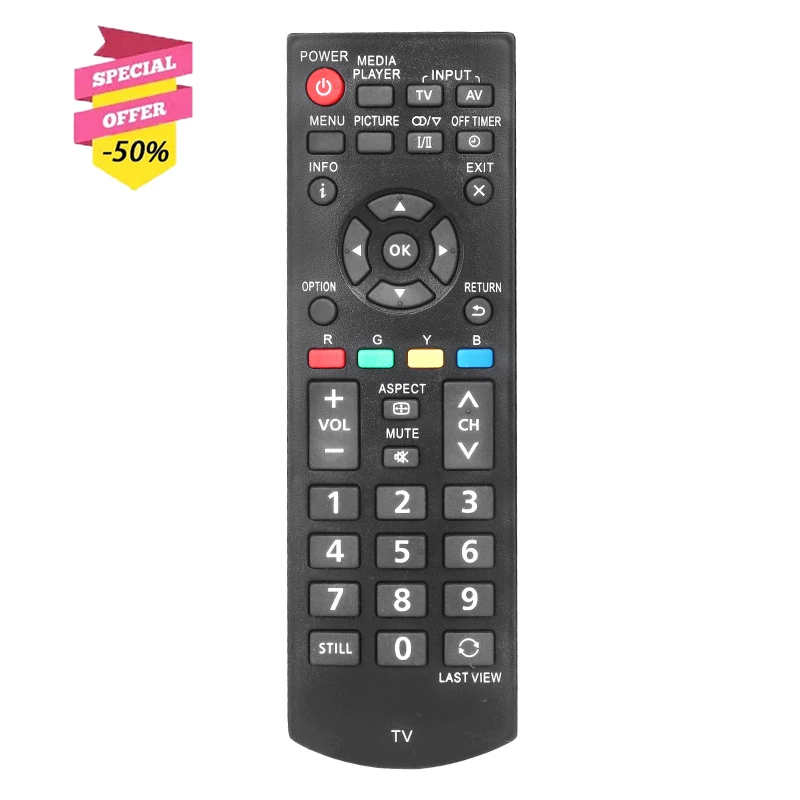 

N2QAYB000823 Remote Control For Panasonic TV TH-39A400X TH-42A400G TH-42A400K TH-42A400X TH-42A408K TH-42A409K TH-42A410G