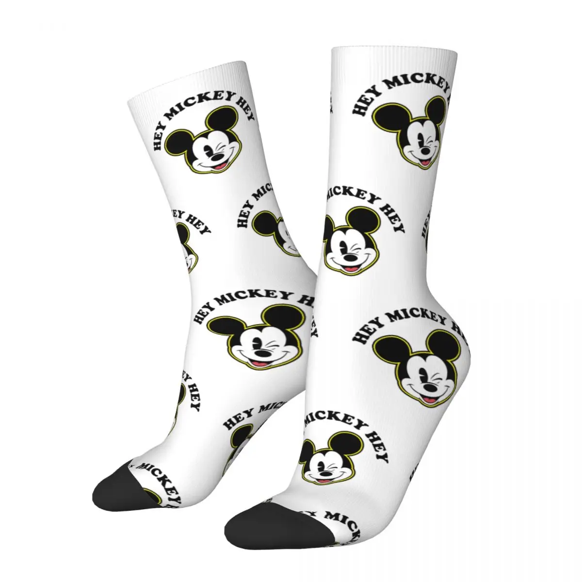 Mickey Mouse Hey Socks Merch wink Super Soft Middle Tube Socks Breathable