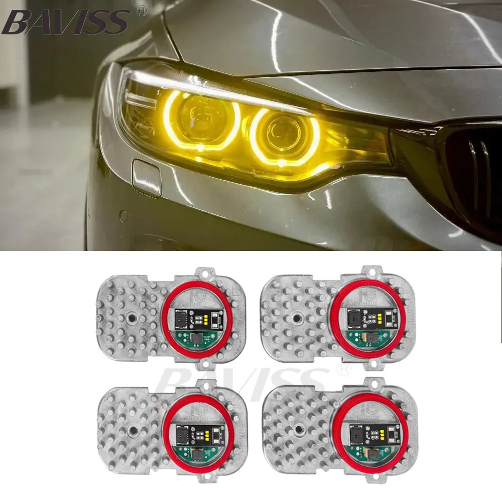 

BAVISS New Bi Xenon Angel Eyes yellow DRL Module 63117263051 For BMW F80 M3 F32 F33 F36 420i 428i M4 Lights RED BLUE 1305715084