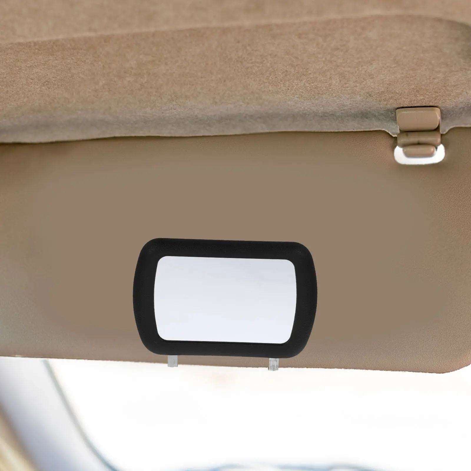 Car Visor Makeup Mirror High Definition Clip-on Sun Visor Mirror Rotatable Anti-Glare Clear Reflection for Vehicle