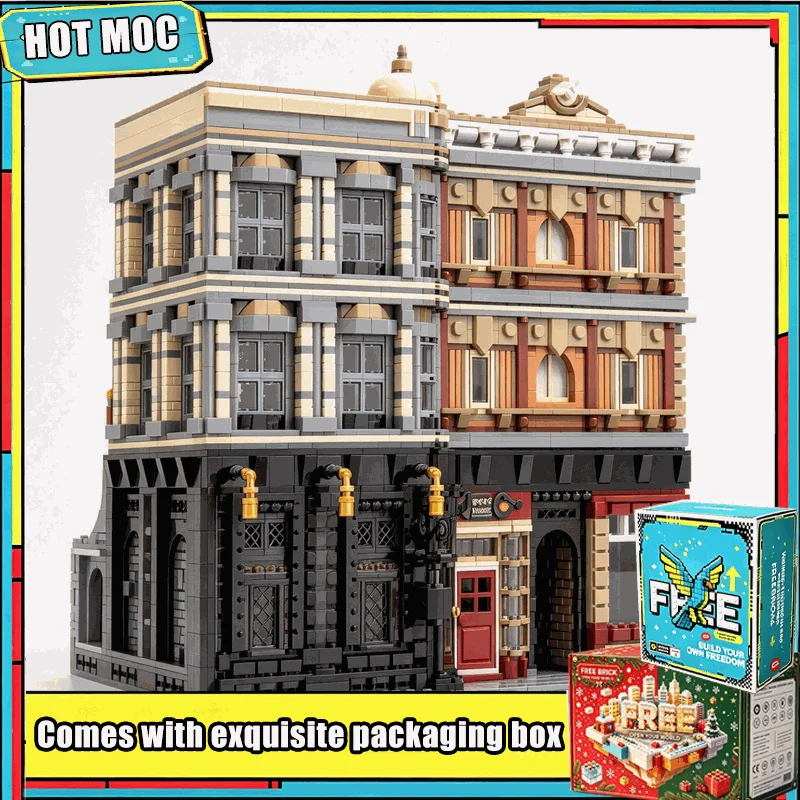 7109 Parts Magic Wizard Alley Tavern Modular MOC Model Custom Building Blocks Set Architecture DIY Creative Assembly Toy Gifts