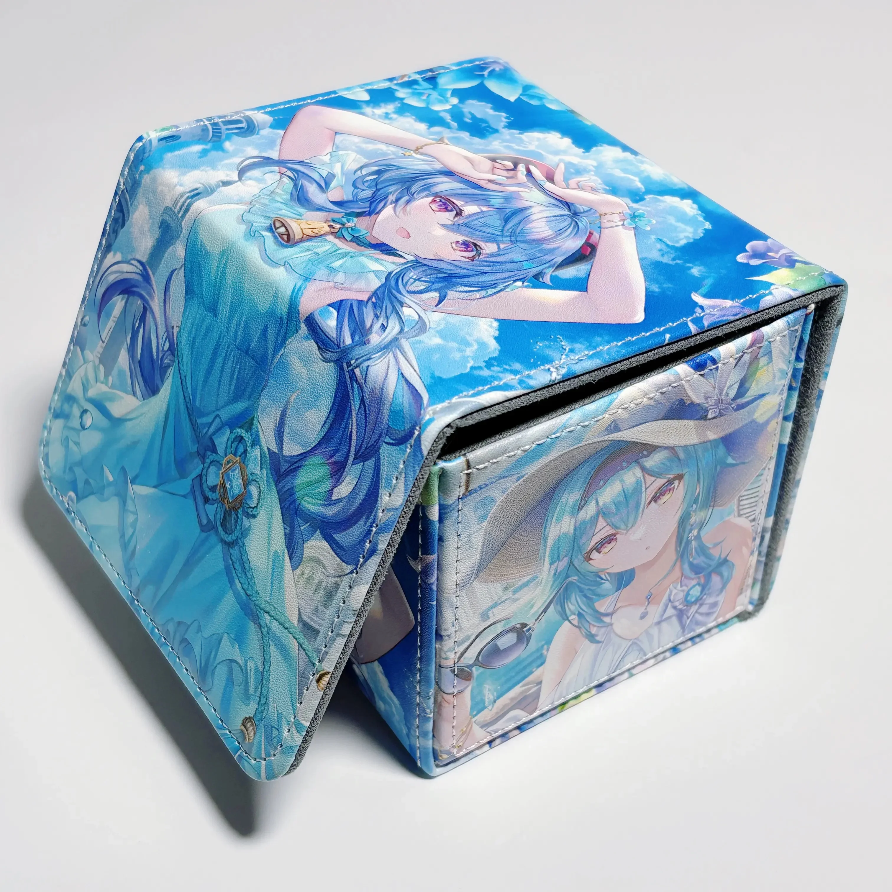 Anime Cartoon Card Game Storage Box for TCG YGO MTG Deck Box Trading Card Case Closure Creative Pattern Up to 200+ Cards
