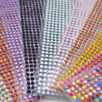 3mm 4mm 5mm 6mm zelfklevende kristal strass stickers mobiele telefoon auto kunst ambachtelijke stickers scrapbooking bling acryl stickers