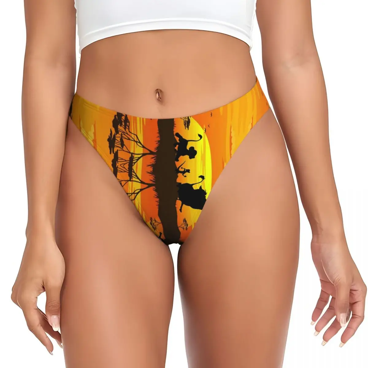 Custom Women The Lion King Cartoons G-string Thong Female Breathable Panties Underwear