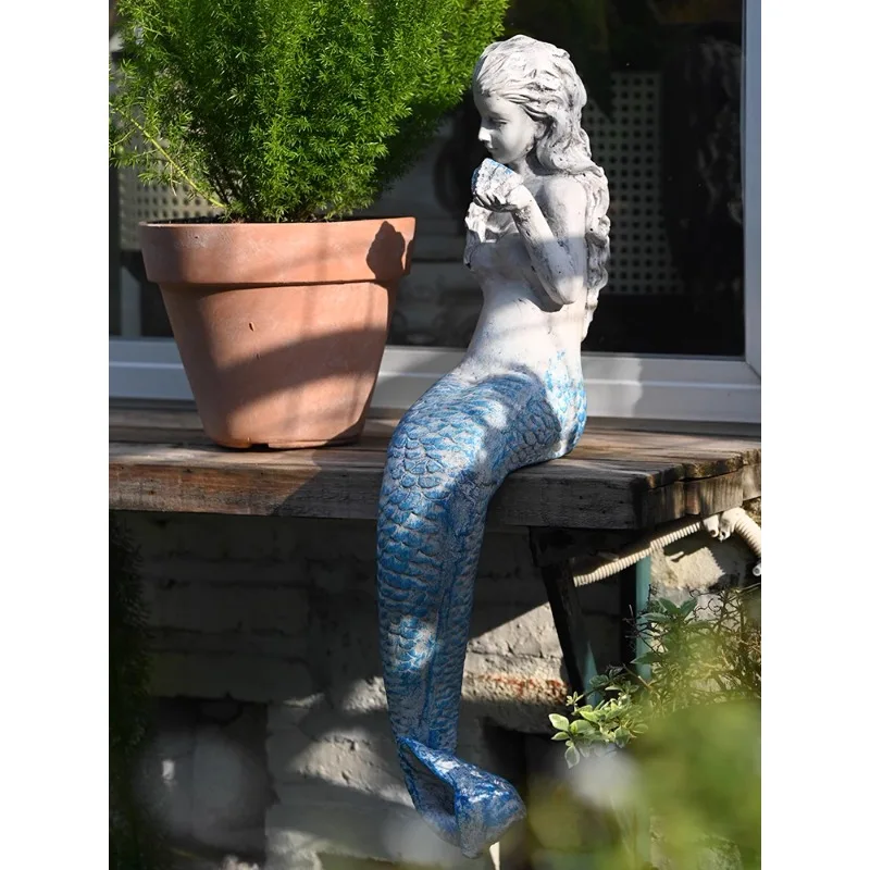 Mermaid Garden Garden Decoration Ornament Floor to Floor Pool Balcony Terrace Arrangement Creative Outdoor Crafts