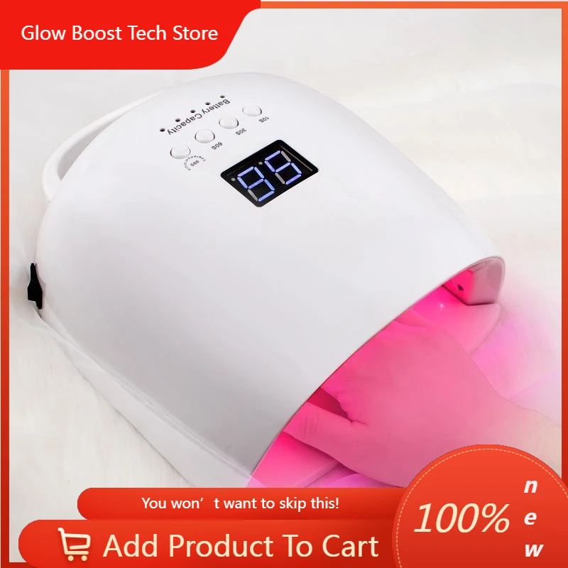 

NYProfessional Nail Drying Lamp for Manicure 86W Wireless Gel Polish Dryer Machine with Handle UV LED Nail Lamp Red Light Manicu