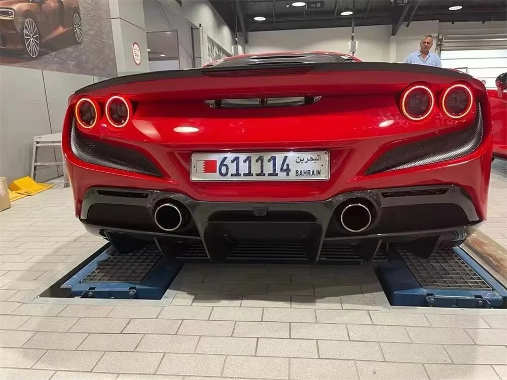 Nieuwe Collectie N Stijl Carbon Achterbumper Diffuser voor 2021 FORFerrari F8 Tributo Spider Diffuser Achterspoiler