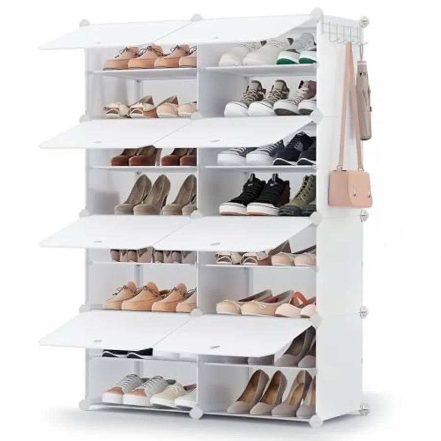 

Shoe Rack Organizer 8-Tier Shoe Storage Cabinet for Closet and Entryway Holds 32 Pairs of Shoes Adjustable ULPC034W03