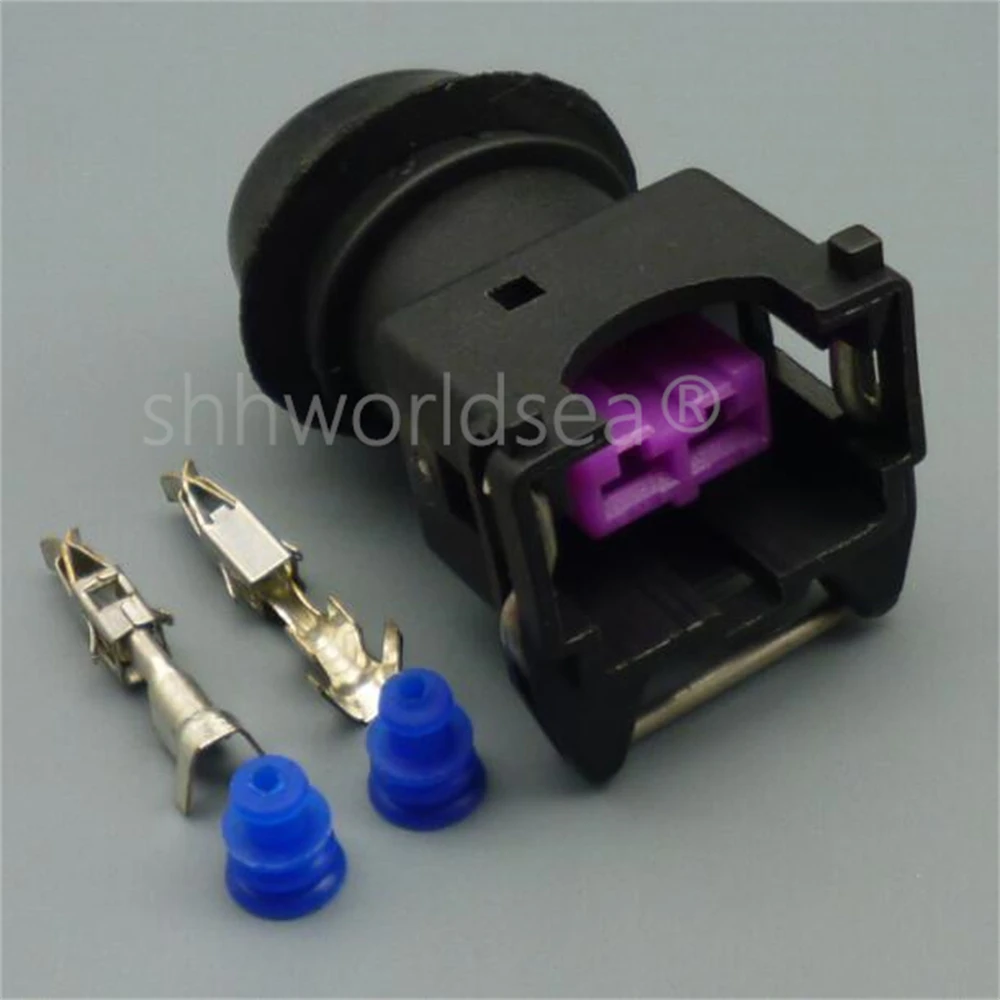 shhworldsea 2 Way Female EV1 Connector Electrical Fuel Spray Nozzle Plug 282189-1/282762-1 443906236