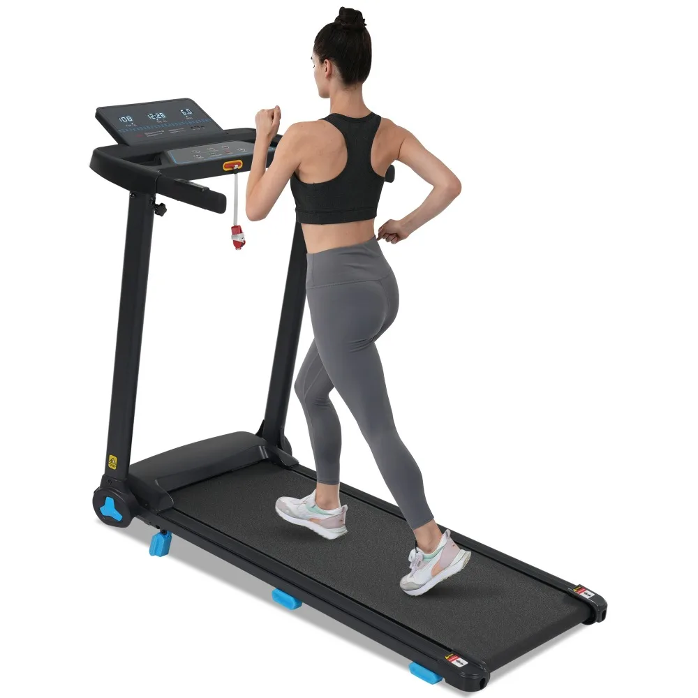 3.0HP Incline Treadmill for Home, Foldable Electric Running Machine with 10MPH Speed, 8% Manual Incline, 300LBS Weight Capacity, Quiet Motor, Heart Rate Monitor, Bluetooth Speaker, Type-C & USB Charging Station, Shock Absorption System