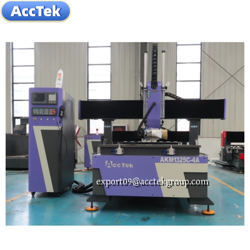 1325 CNC Woodworking Machine 9kw HQD ATC Spindle CNC Router 4 Axis Horizontal Engraving Tools