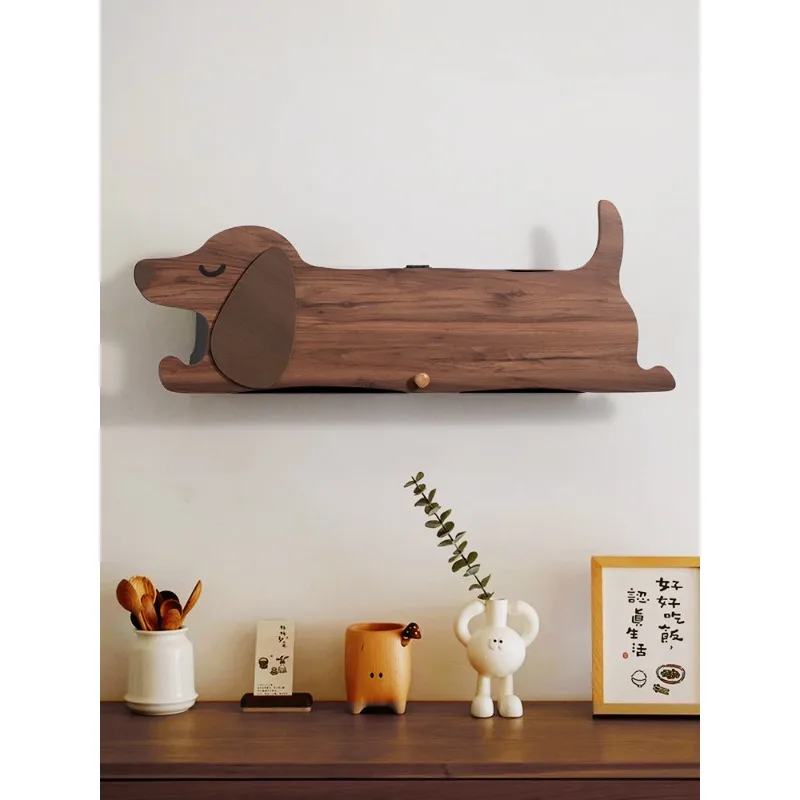 No punching wifi router storage box, antique TV cabinet on the wall, set-top box, wire socket to block the decoration