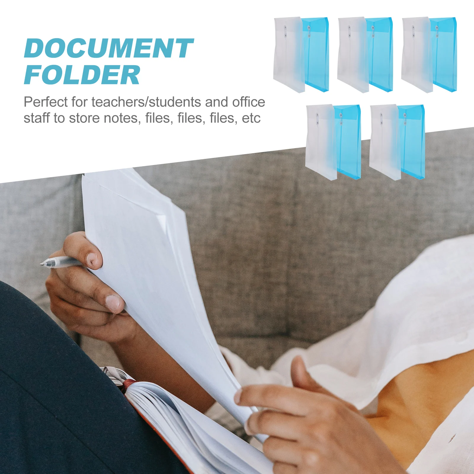 

10pcs A4 Test Paper Bags Colorful Transparent Pvc Bags For Document Storage Organizer School Office Supplies File Holder