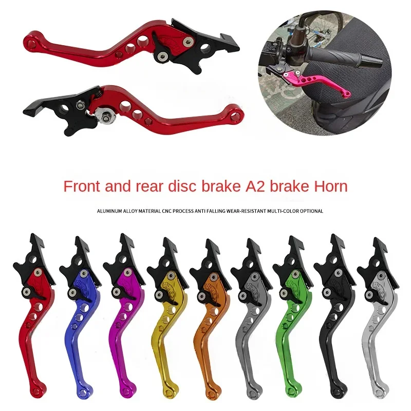 Hot 2 Pcs Universal CNC Alloy Motorcycle Brake Handle Adjustable Size Moto Motorbike Modification Clutch Drum Brake Lever Handle