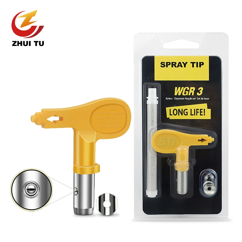 Yellow Airless Spray Paint Latex Paint Putty Airless Sprayer Nozzle For Airless Spray Gun And Paint Sprayer 515 621 245 345 517