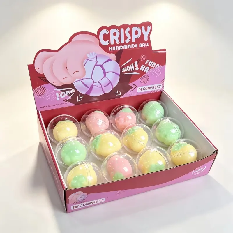 Food Shaped Squishy Set with Realistic Strawberry Persimmon Corn Grape Popsicle Designs Mini Fidget Toys for Stress Relief