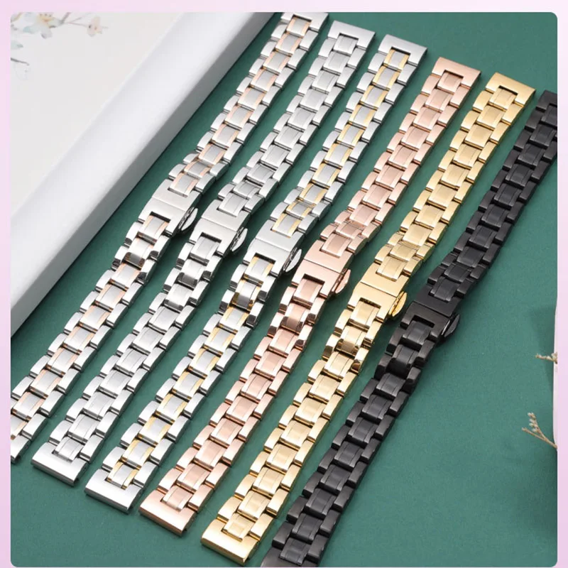 Voor Casio Cartier Tank Fossil Longines massief roestvrijstalen armband 12 14 13 14 15 16 18 mm Horlogeband Dameshorloge polsband