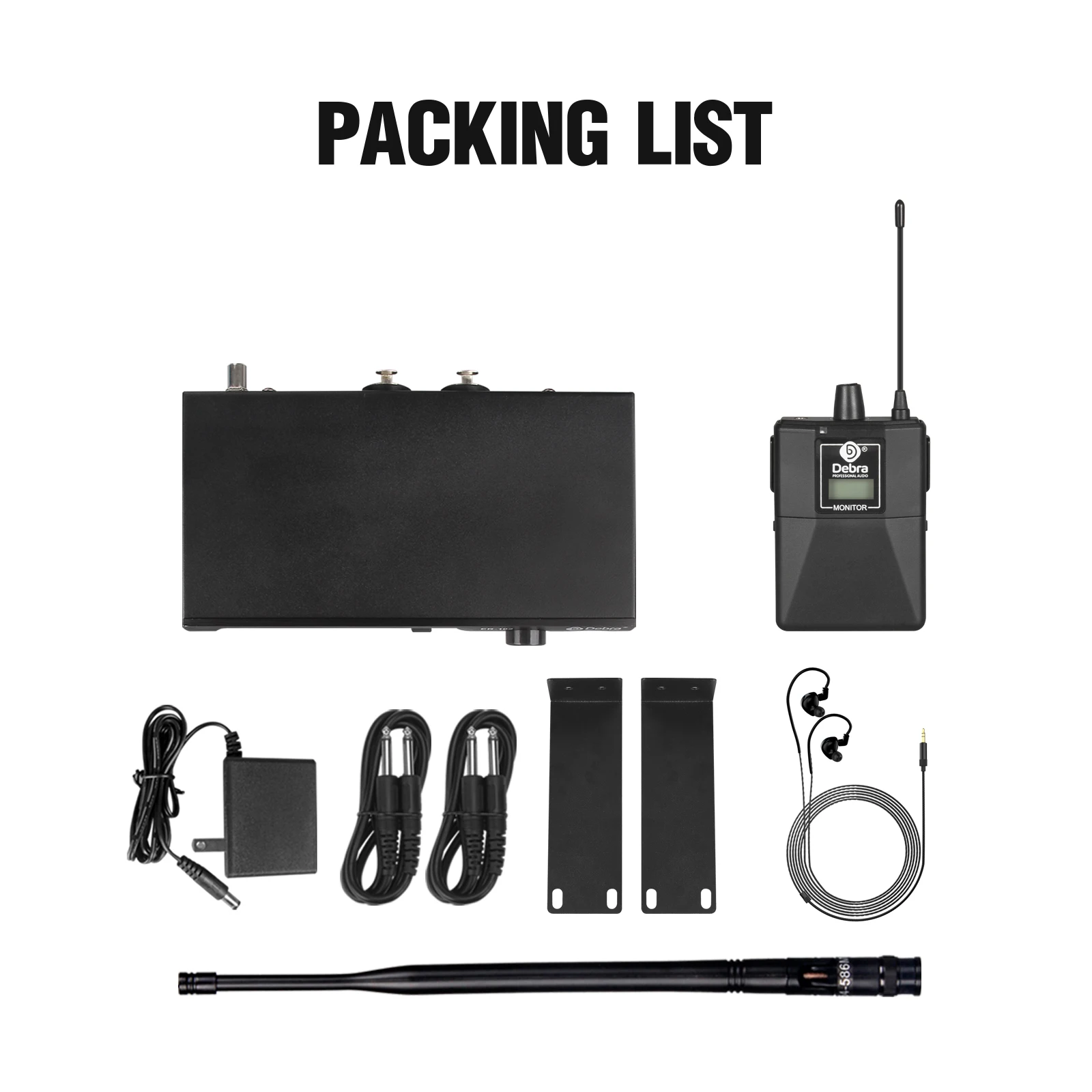 Debra ER-102 UHF In-Ear Drahtloses Monitoring-System mit Mehrfach-Sendern für Bühnenauftritte und Kirchen – Detail 16