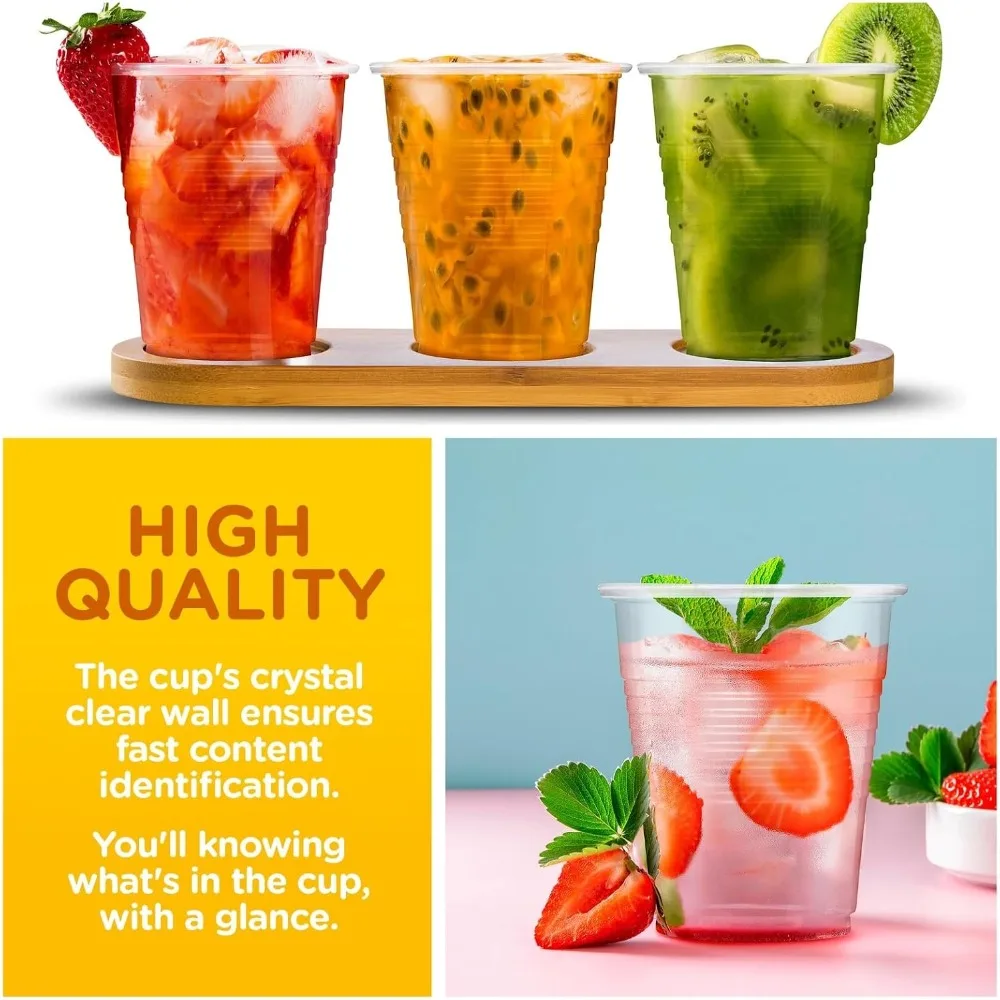 2400 Pack 5 oz Disposable Clear Plastic Cups, Bulk Party Drinking Cups for Events