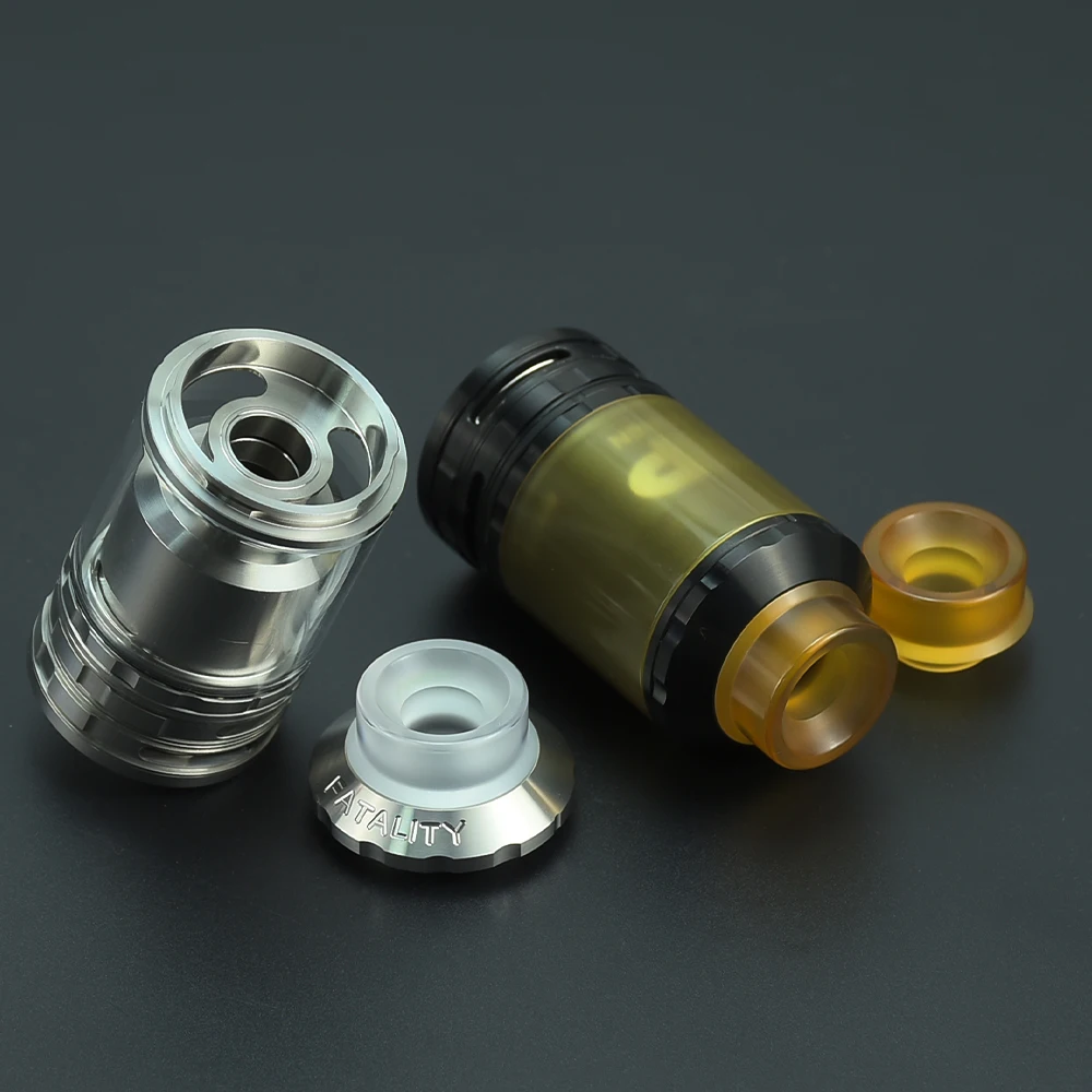 28mm QP Designs Fatality RTA SS316 pc pei Single Coil or Dual Coils E-Cigarette 510 Thread Tank Atomizers vs Fatality QP M25 RTA