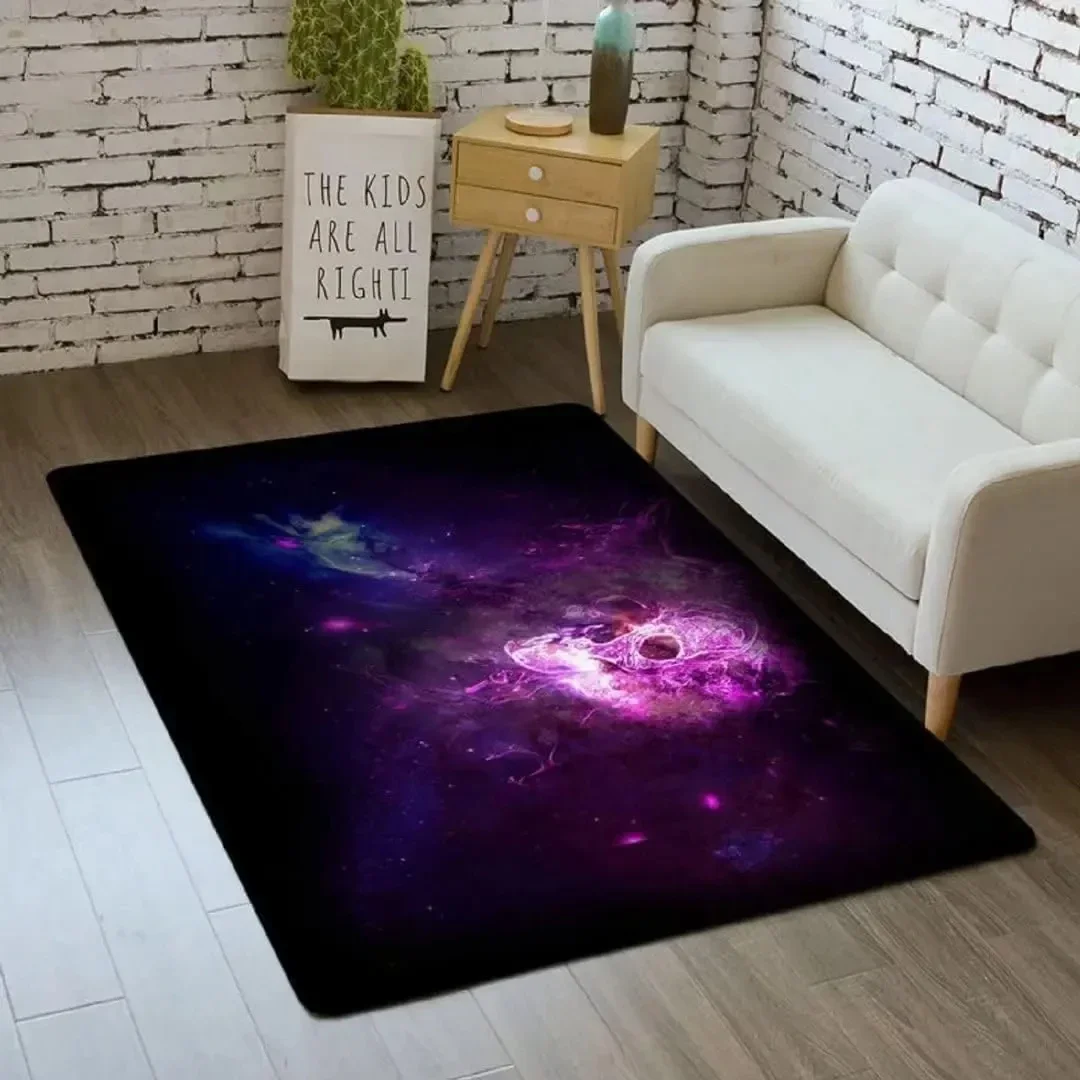 Galaxy Outer Space Carpet for Living Room Home Decor Bedroom Floor Mats for Children's Boys Crawling Area Rugs Playroom Pads