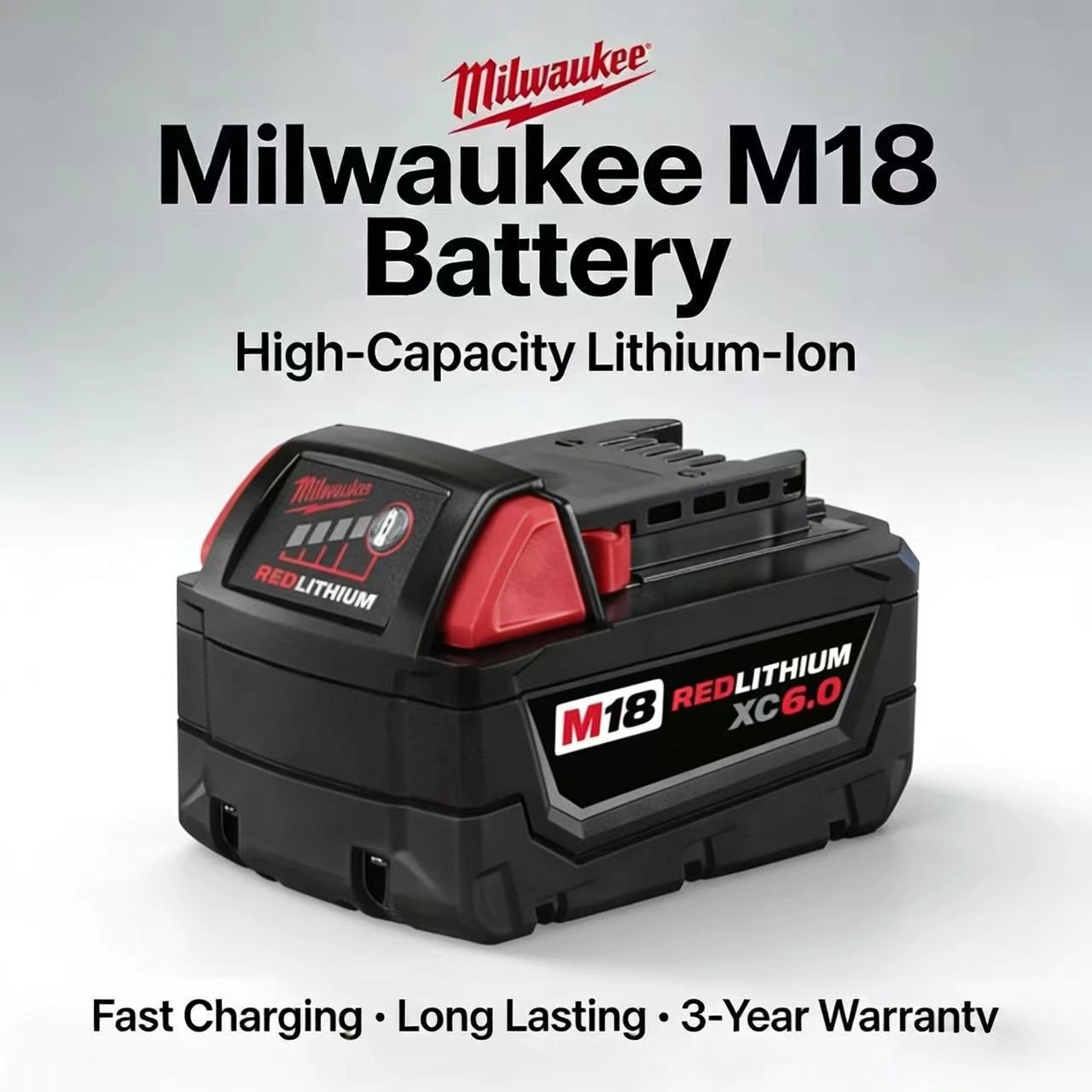 

100% Оригинальный аккумулятор Milwaukee M18 6.0/8.0 Ач с элементами 21700/18650 и зарядным устройством 48-11-1828: Сверхмощный, долговечный, со стабильной мощностью