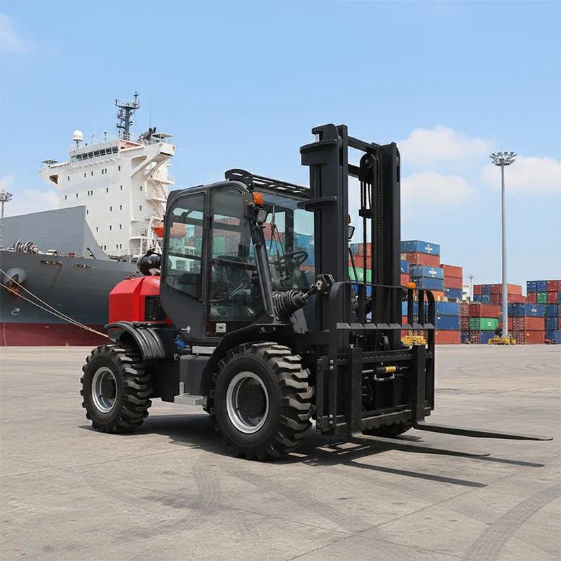 Best Price 4x4 All Terrain 3.5 Ton Diesel Forklift Mast Low Consumption Compact All-Terrain Forklift for Farm/Construction