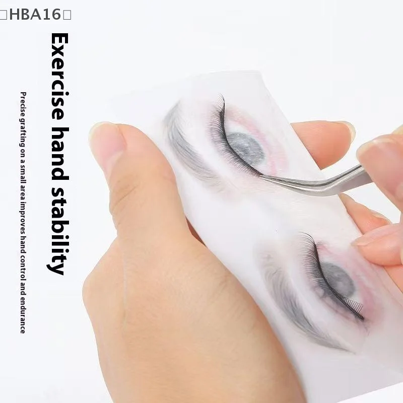 (HBA16) 10 個つけまつげカード初心者ラッシュマップチャートうっすらとしたまつげ再利用可能なメイクトレーニングまつげエクステンションツール Simulat