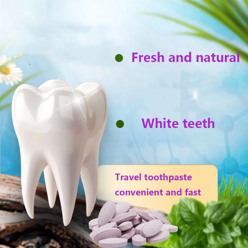 1PCS Purple Toothpaste Chewable Tablets for Smokers, Business Trip, Travel Essentials, Fresh Breath