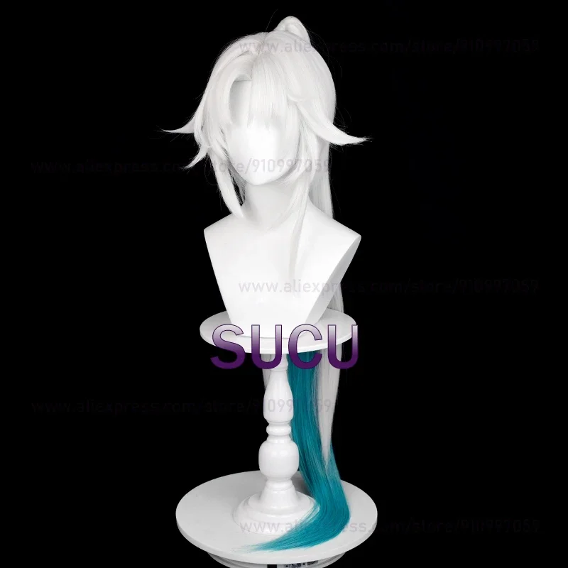 Feixiao-Peluca de Cosplay Honkai: Star Rail HSR FeiXiao, pelo de hombre largo de 105cm, pelucas de Halloween sintéticas resistentes al calor de Anime