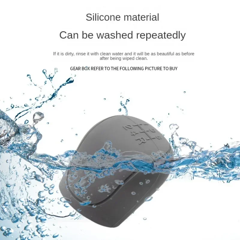 Car Silicone Gear Shift Knob Cover Gear Shift Non-Slip Grip Handle Protective Covers Manual 5-speed Car Interior Accessories